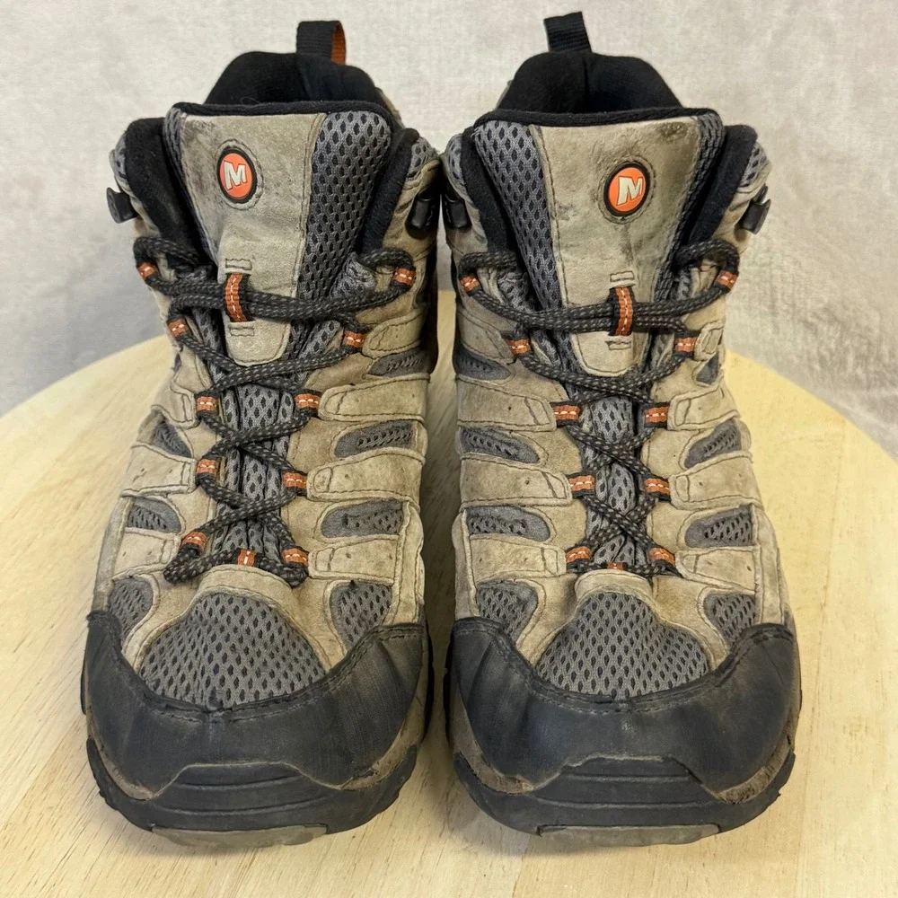 Merrell Moab 2 Mid Waterproof Hiking Boots Mens 10 Earth Brown J06053 Vibram